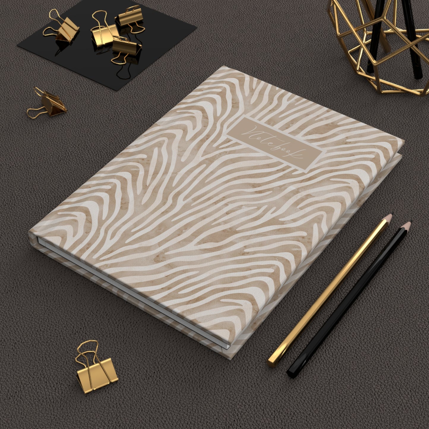 Neutral Zebra Print Notebook – Modern Aesthetic Journal - PUREKIND