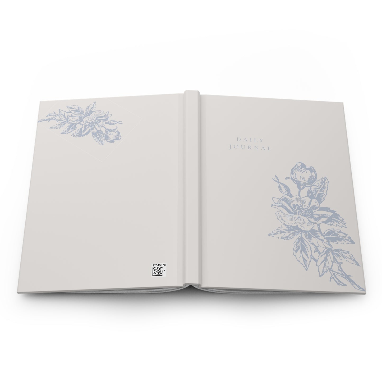 Daily Floral Hardcover Journal — Soft Neutral Matte Notebook for Mindful Planning - PUREKIND