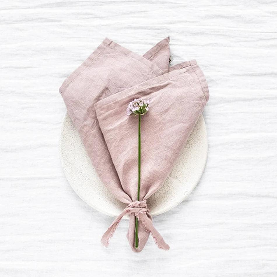 Luxury Handmade Linen Napkins – Set of 4, 100% Pure Linen - Purekind Living