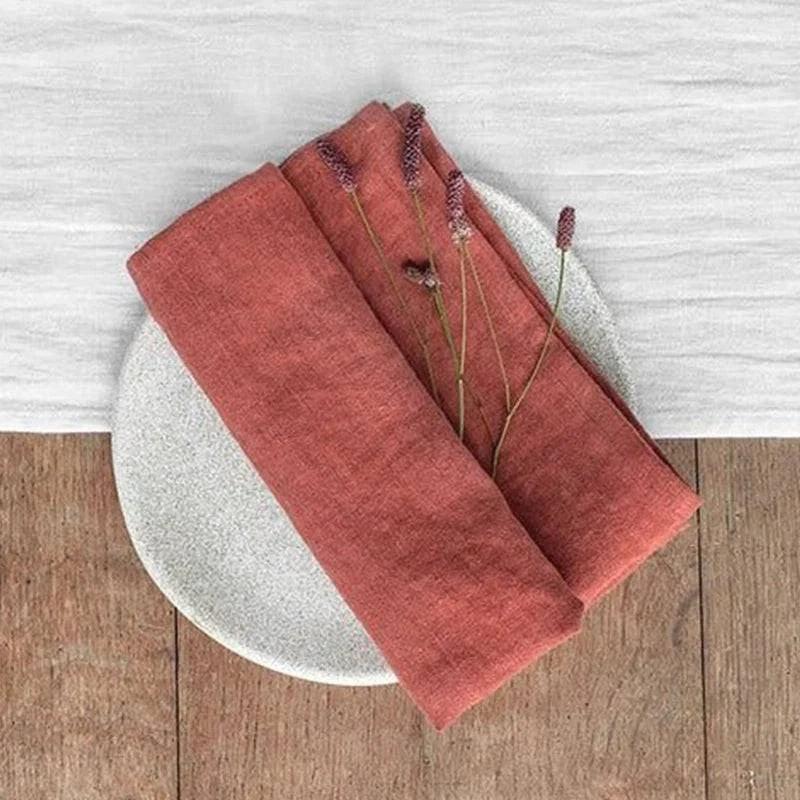 Luxury Handmade Linen Napkins – Set of 4, 100% Pure Linen - Purekind Living