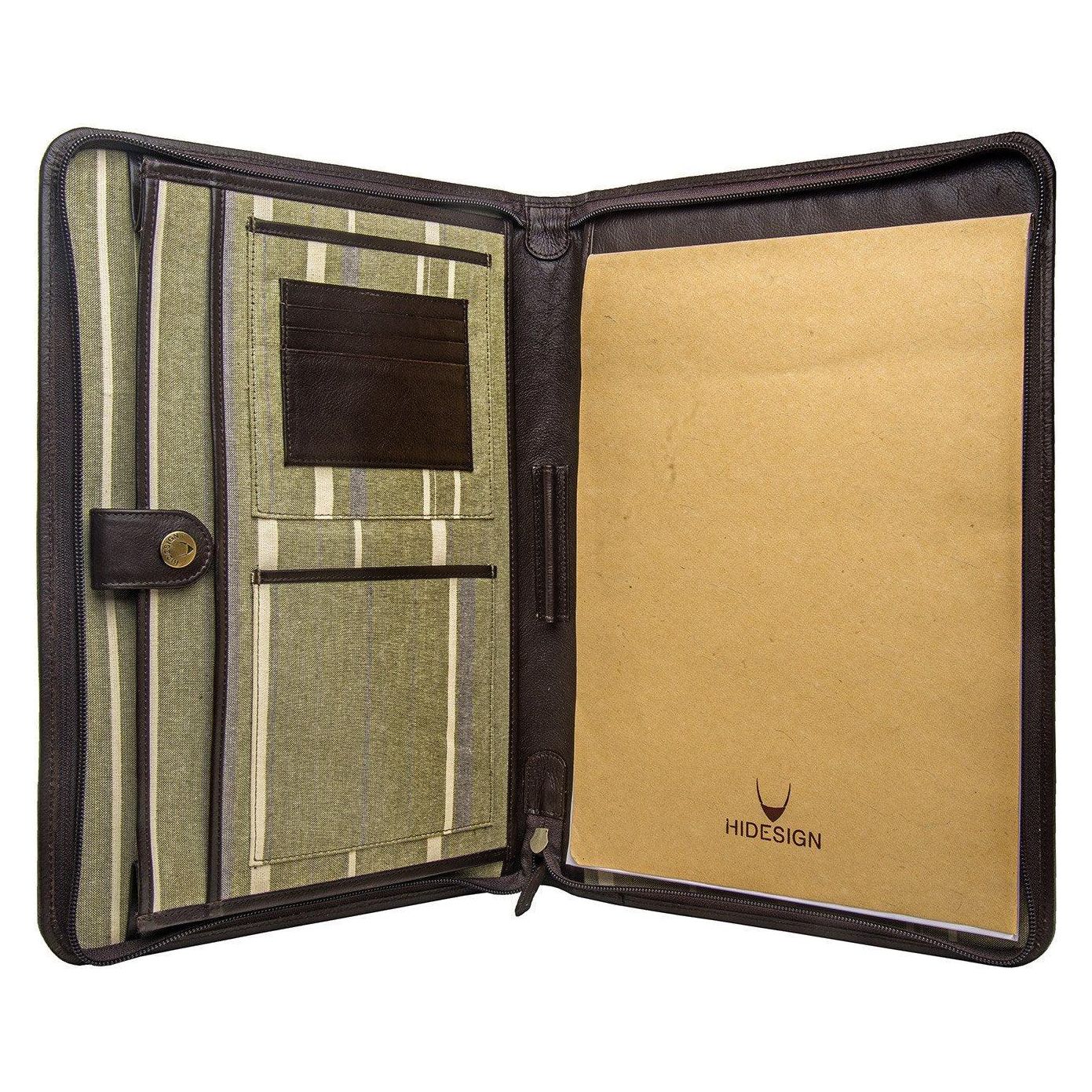 Hidesign Leather Portfolio with Notebook – Fits iPad & Tablet - Purekind Living