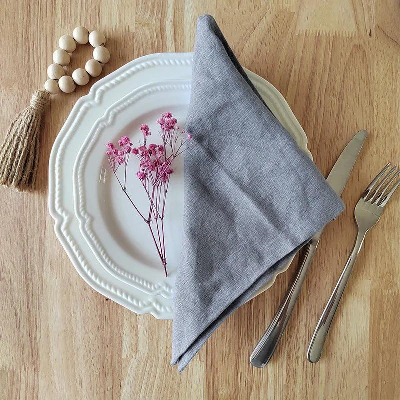 Luxury Handmade Linen Napkins – Set of 4, 100% Pure Linen - Purekind Living