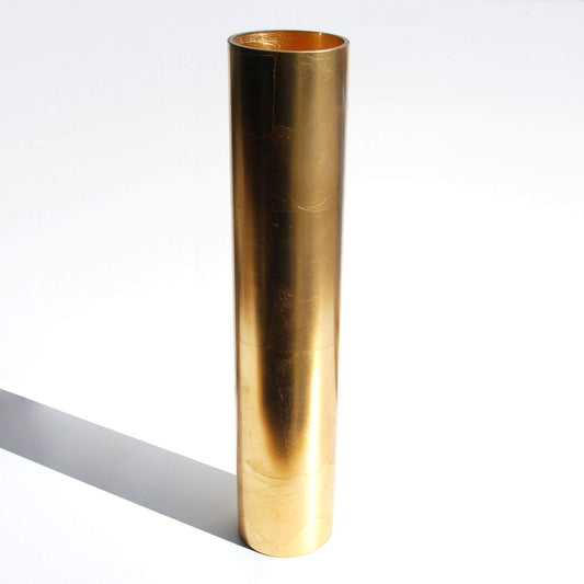 GILT 20" Gold Gilded Cylinder Vase – Elegant Handcrafted Decor - Purekind Living