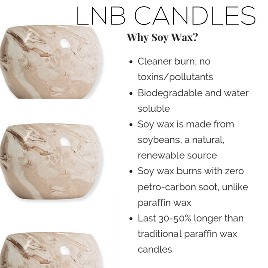 Citrus Scented Soy Candle – Sand Marble Holder, 13oz, Made in USA - Purekind Living