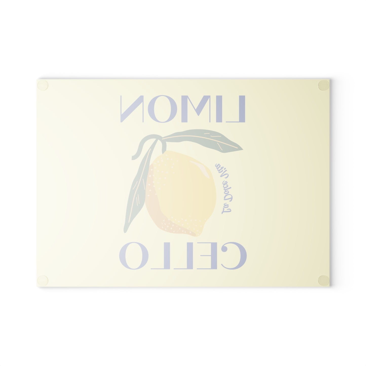 Back Limon Cello Glass Cutting Board