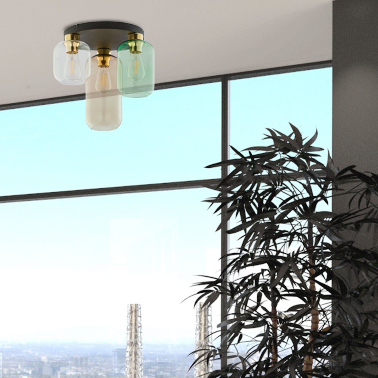 Marco ceiling light installed in modern high-rise interior