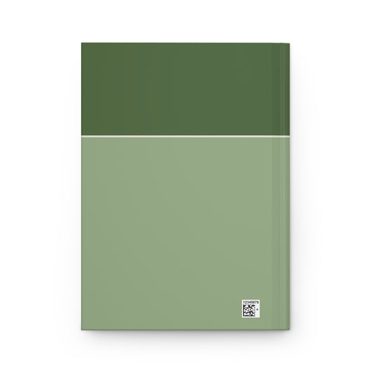 Minimalist Green & Sage Colorblock Journal – 150 Lined Pages