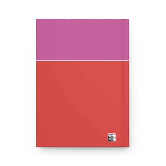 Modern Red & Pink Colorblock Journal – 150 Lined Pages