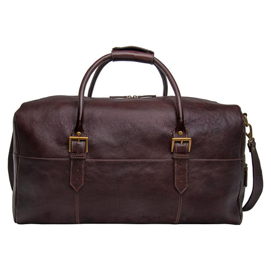 Hidesign Leather Weekend Duffle Bag – Carry-On with Adjustable Strap - Purekind Living
