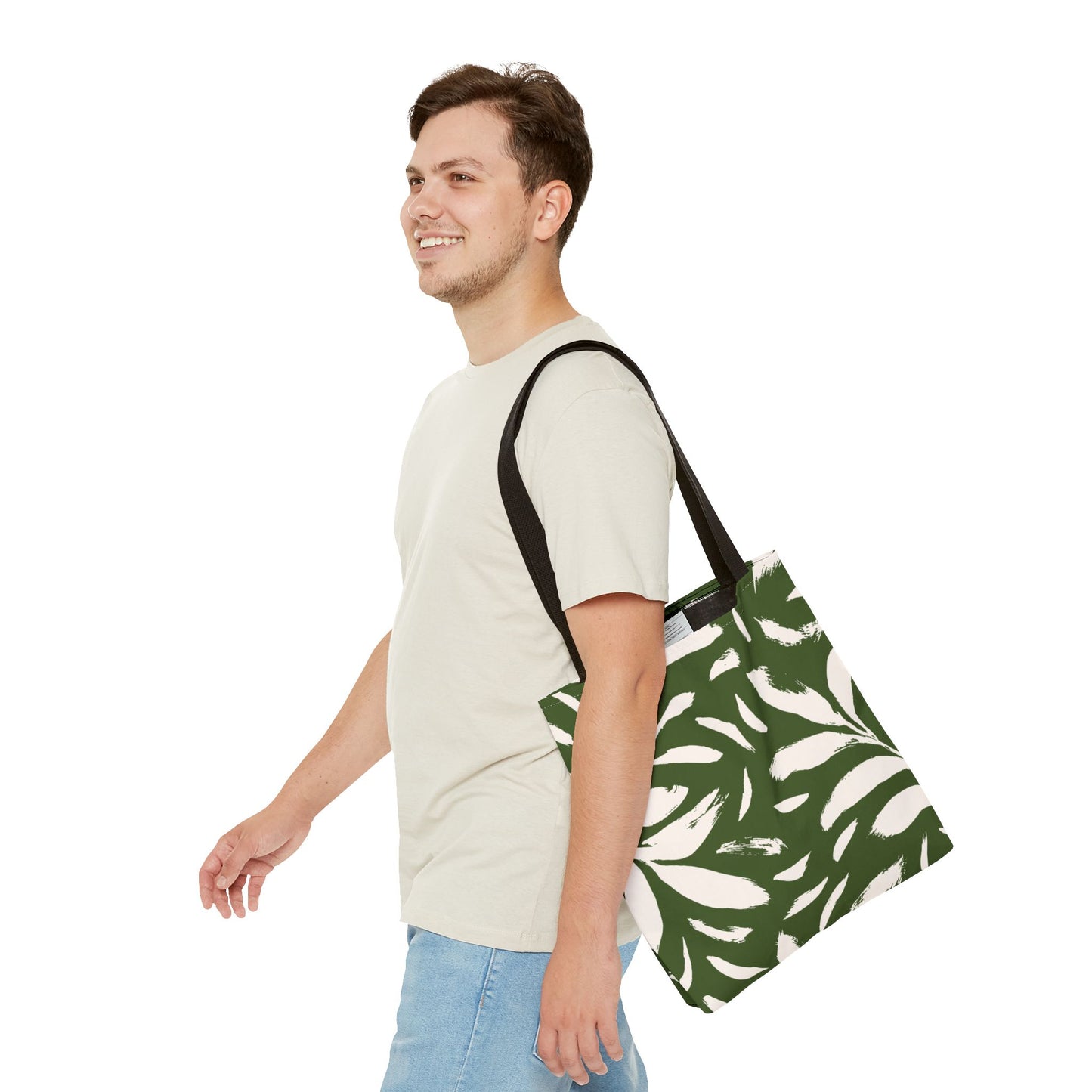 Brushstroke Tote Bag – Thyme & Cream - PUREKIND