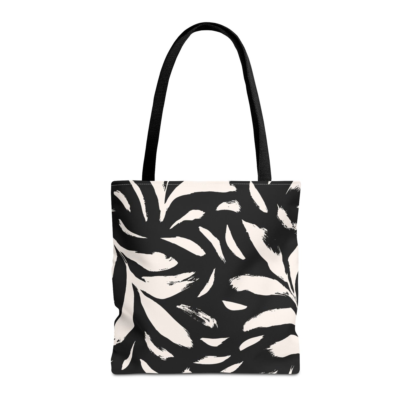 Brushstroke Tote Bag – Black & Cream - PUREKIND