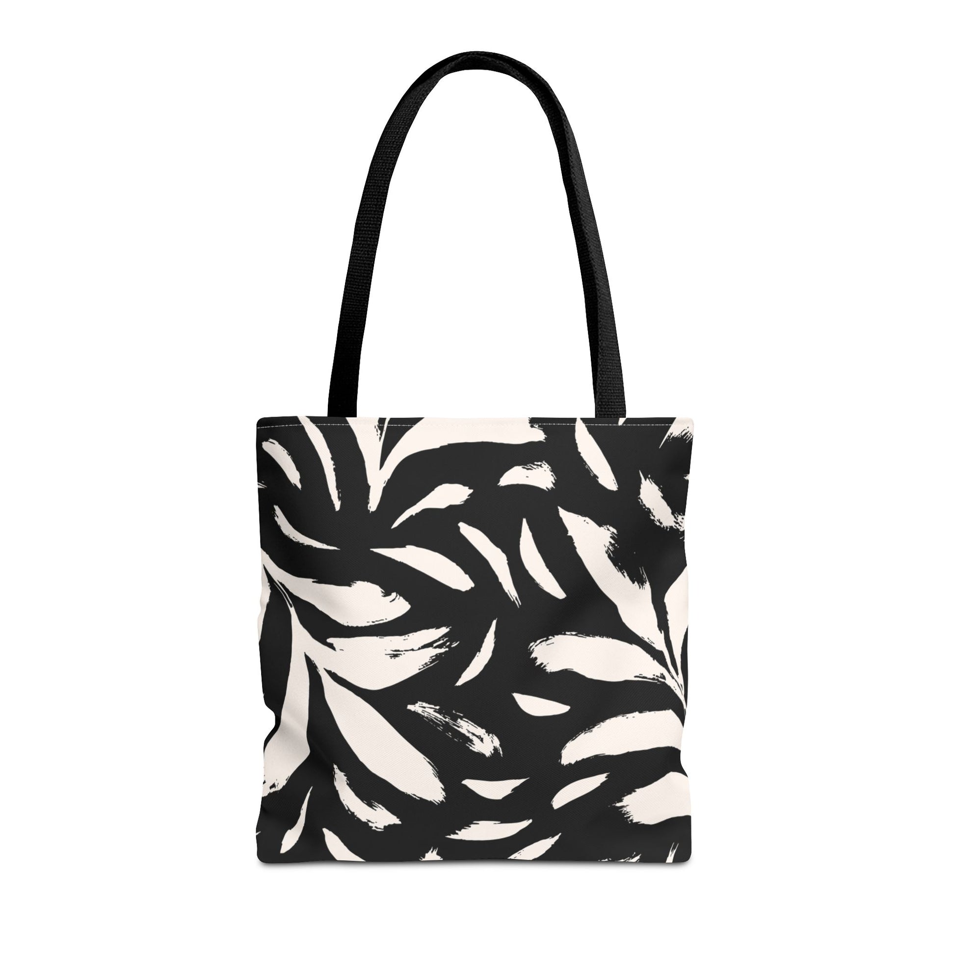 Brushstroke Tote Bag – Black & Cream - PUREKIND