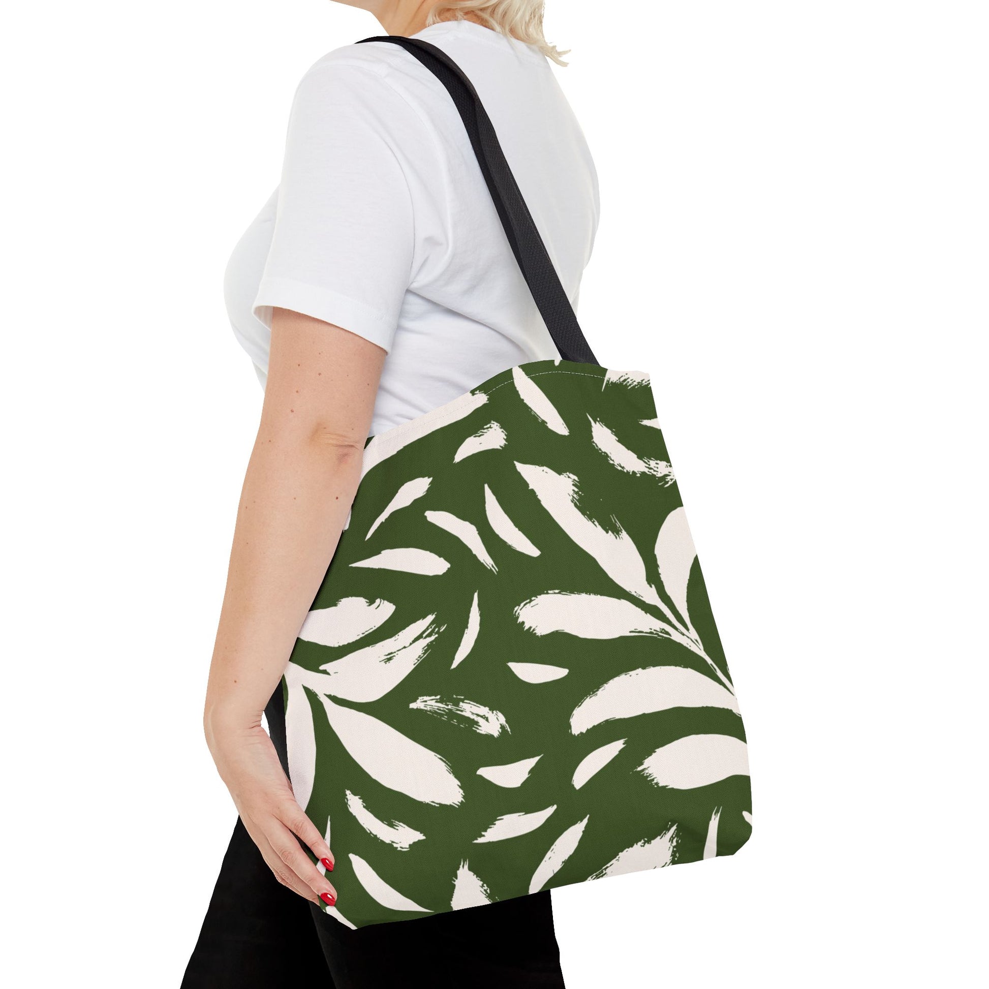 Brushstroke Tote Bag – Thyme & Cream - PUREKIND