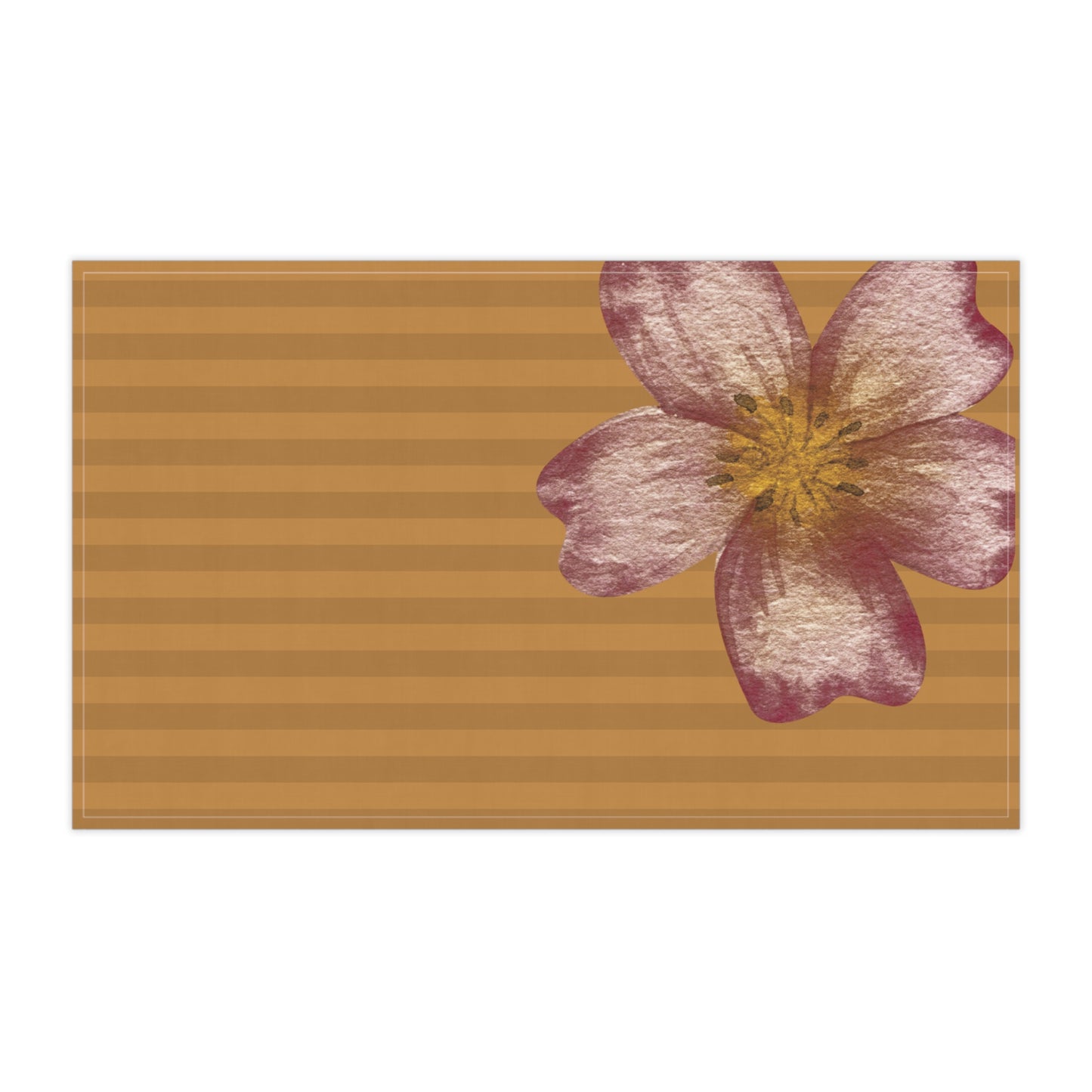 Ochre Flower Tea Towel