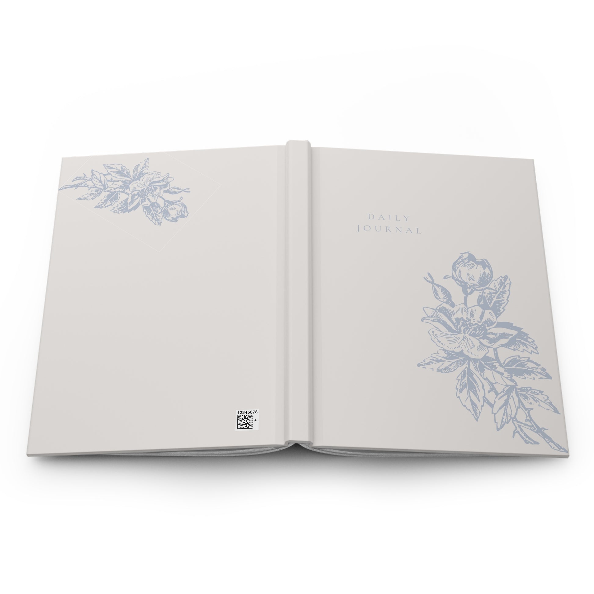 Daily Floral Hardcover Journal — Soft Neutral Matte Notebook for Mindful Planning - PUREKIND
