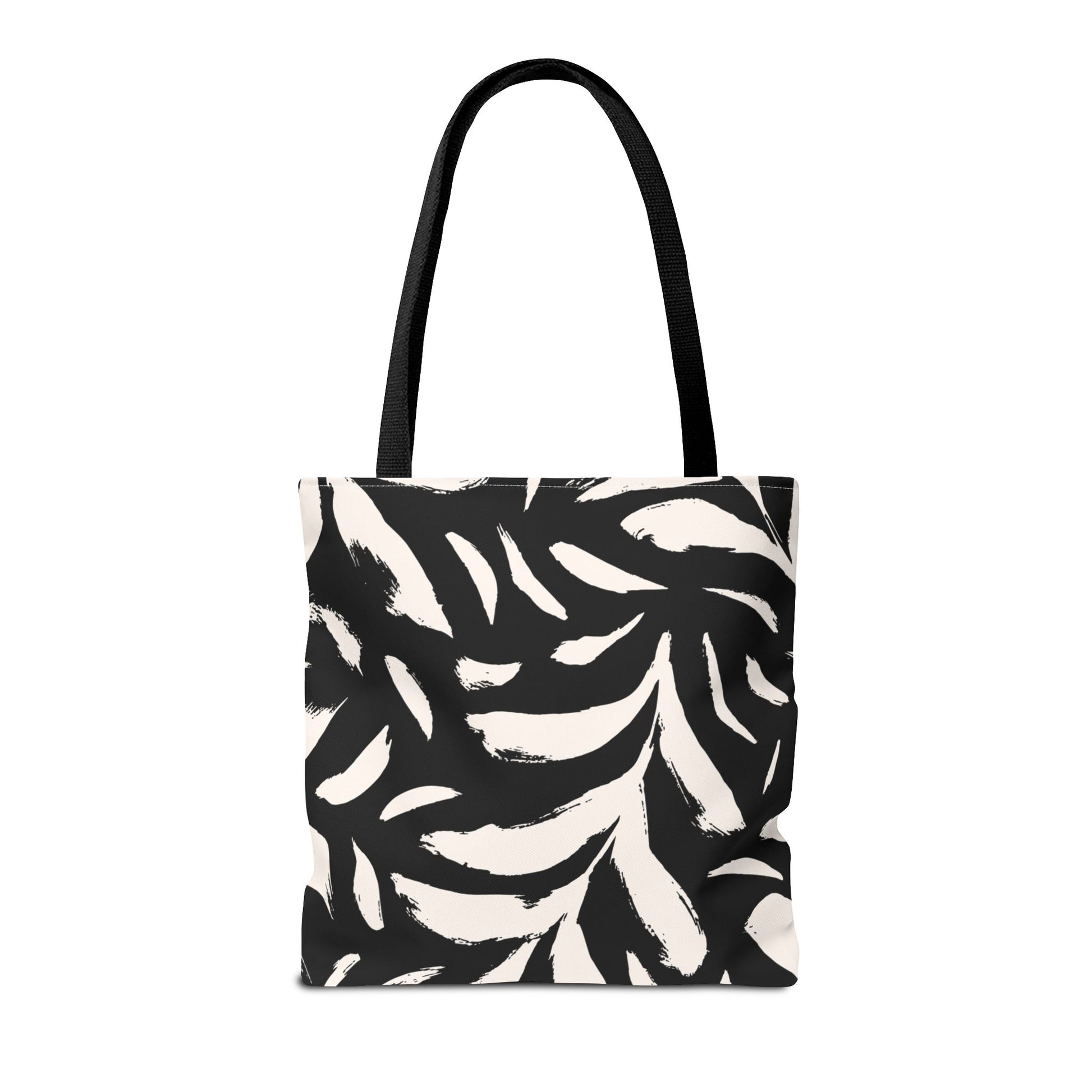 Brushstroke Tote Bag – Black & Cream - PUREKIND