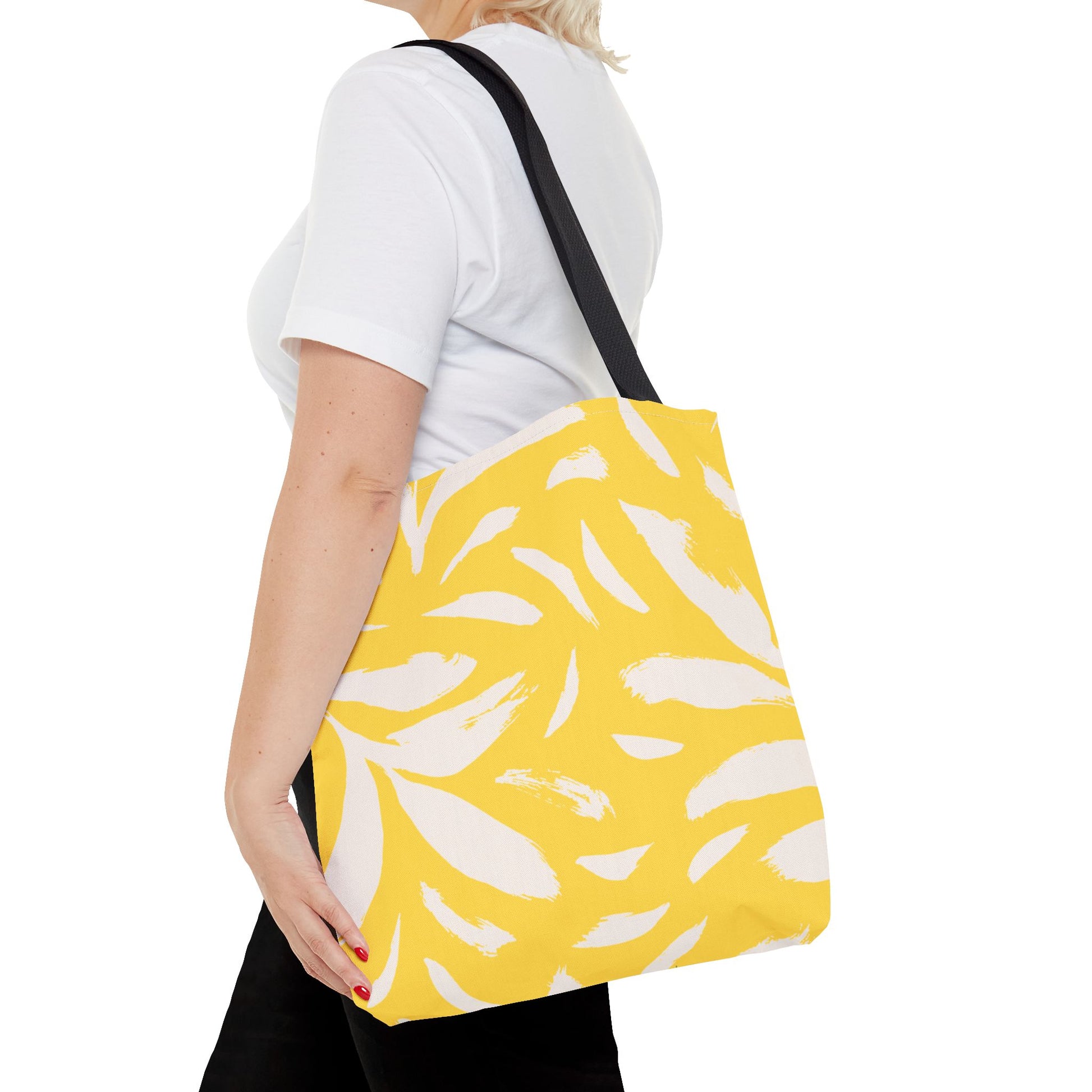 Brushstroke Tote Bag – Gold & Cream - PUREKIND