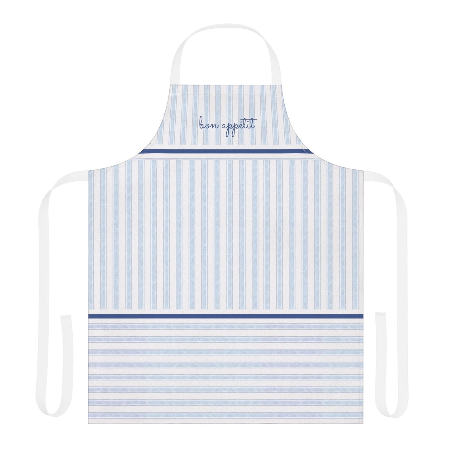 Bon Appétit Blue Striped Apron — French Farmhouse Cotton Cooking & Baking Apron - PUREKIND