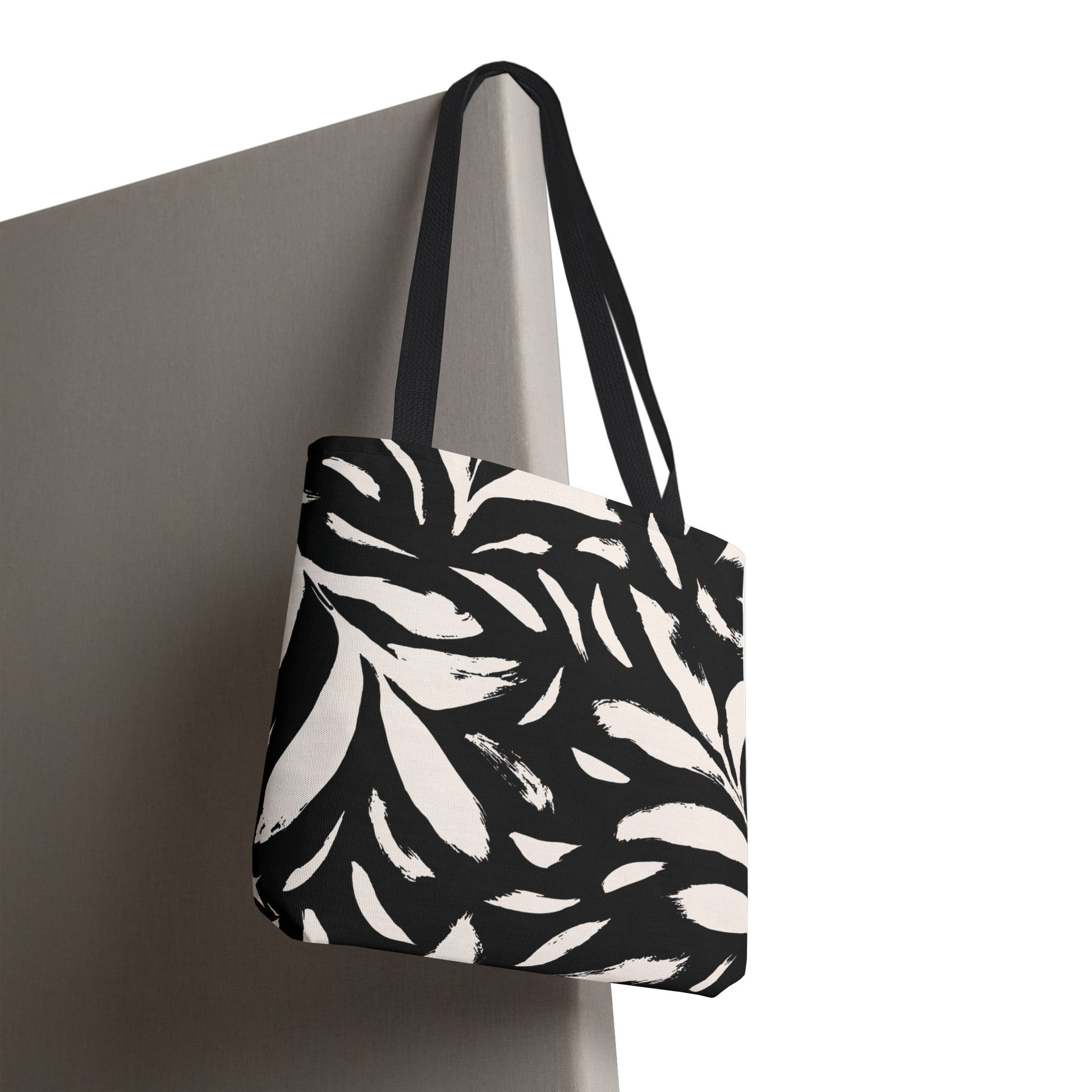 Brushstroke Tote Bag – Black & Cream - PUREKIND