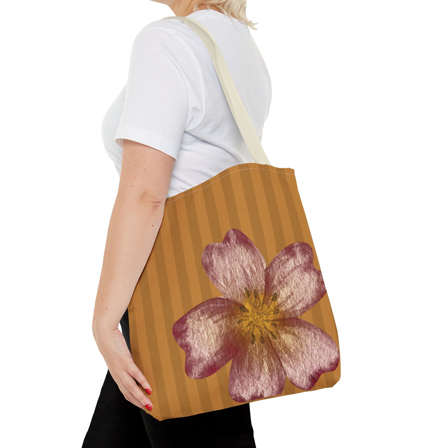 Ochre Flower Tote Bag