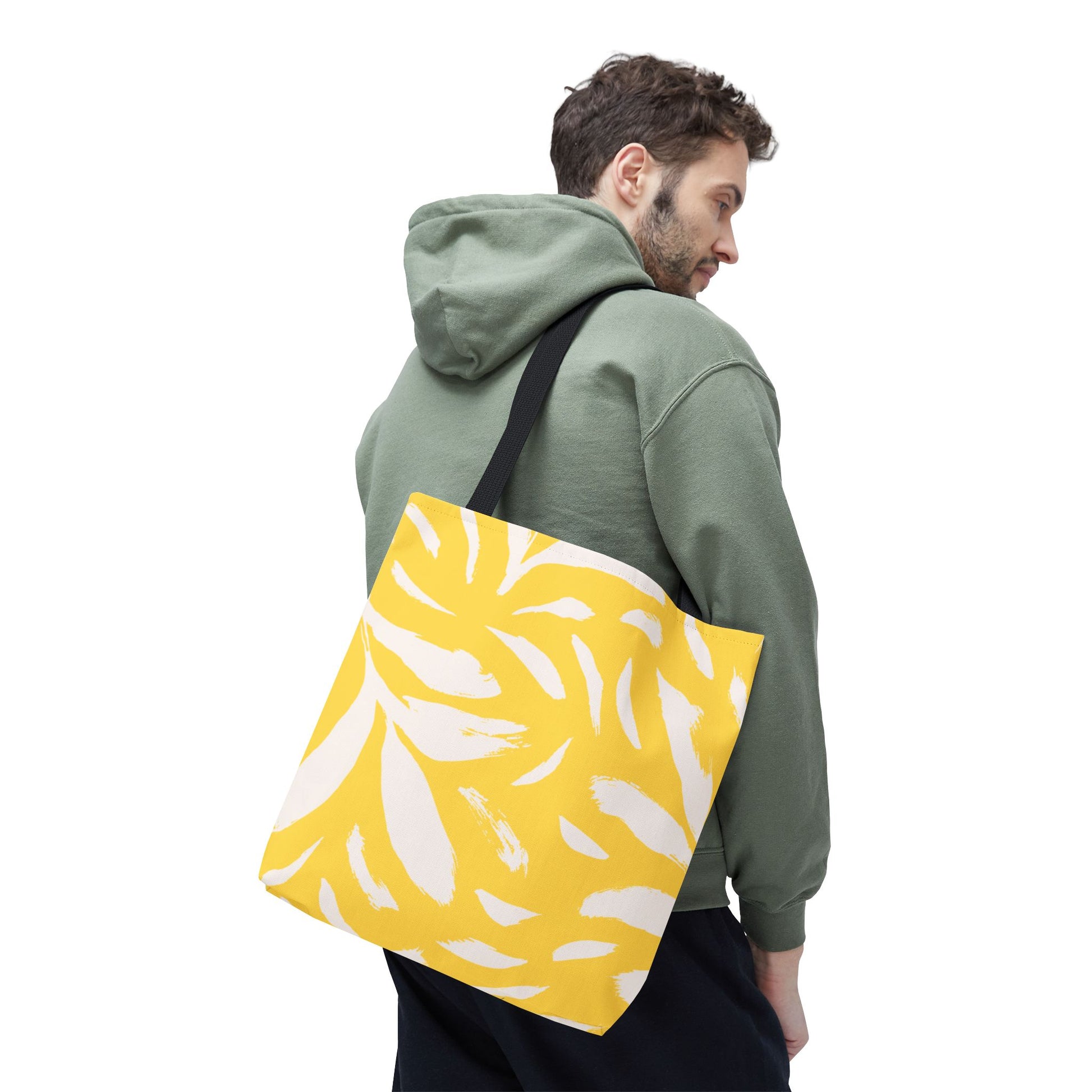 Brushstroke Tote Bag – Gold & Cream - PUREKIND