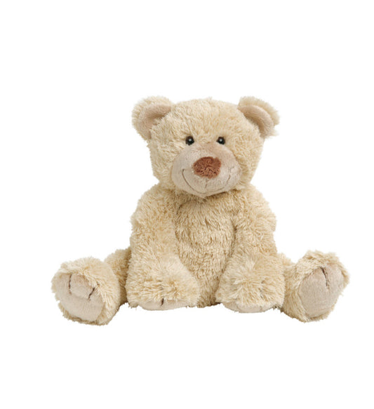 Plush teddy bear on a white background
