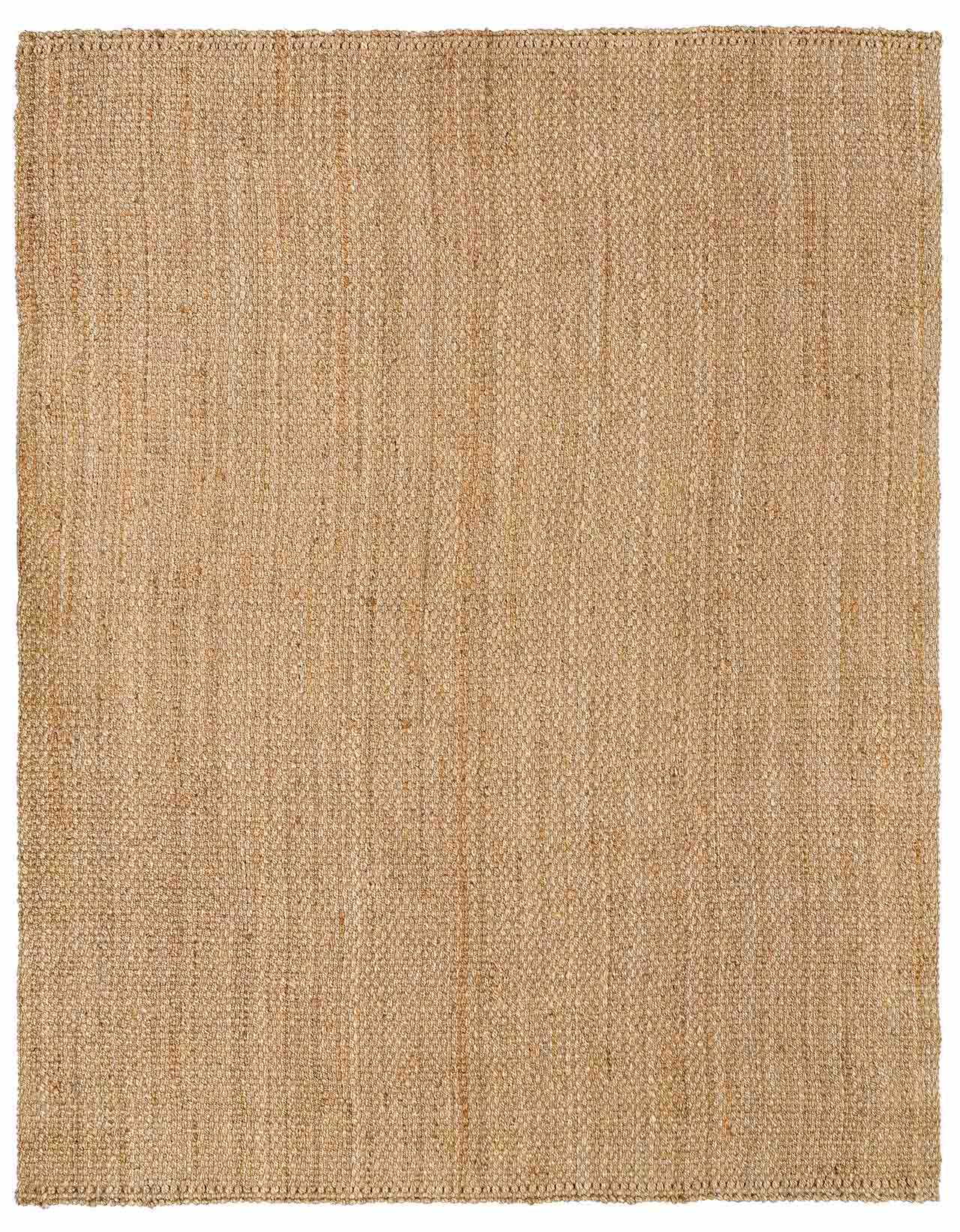 Handwoven Natural Jute Area Rug in Light Tan