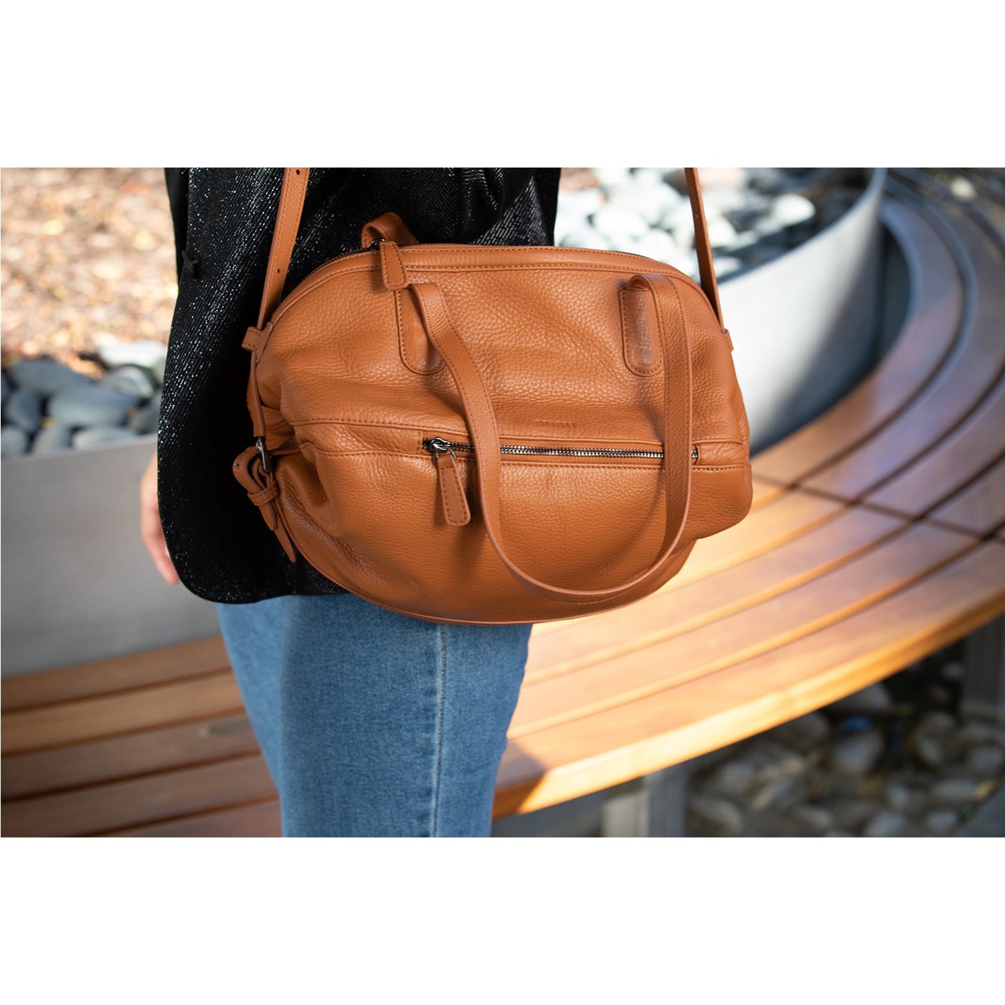 Brown Leather Satchel Shoulder Bag
