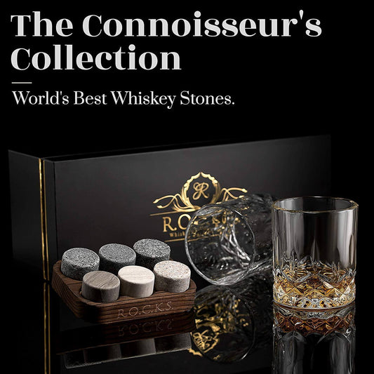 Connoisseurs Collection with Glass tilted with Stones in case