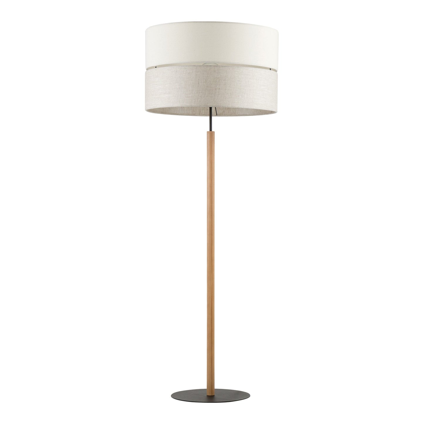 Minimalist ECO floor lamp with wooden frame and fabric lampshade