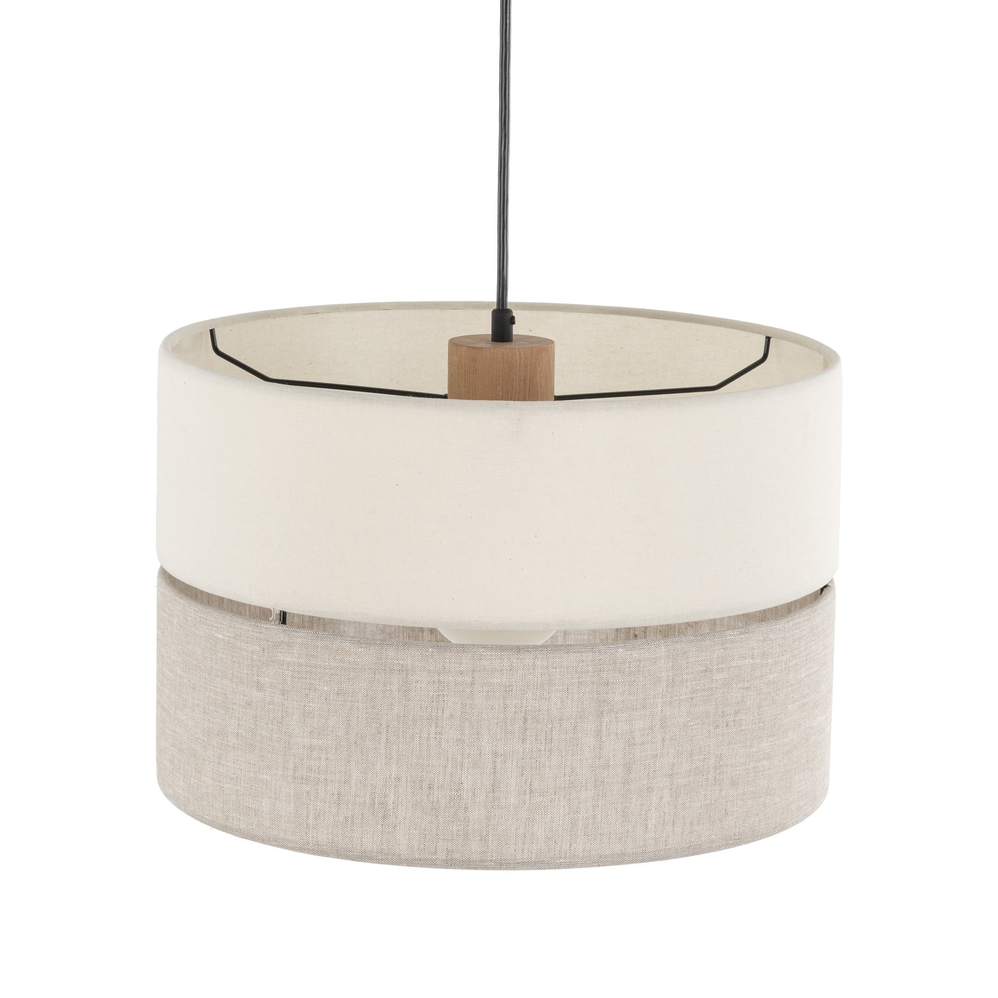 ECO pendant light top interior view showing wood accent

