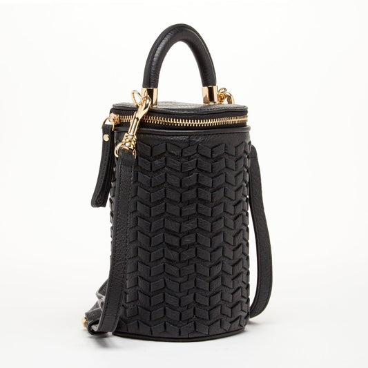 Elsa Black Basket Weave Leather Bag – Limited Edition by SUSU - Purekind Living