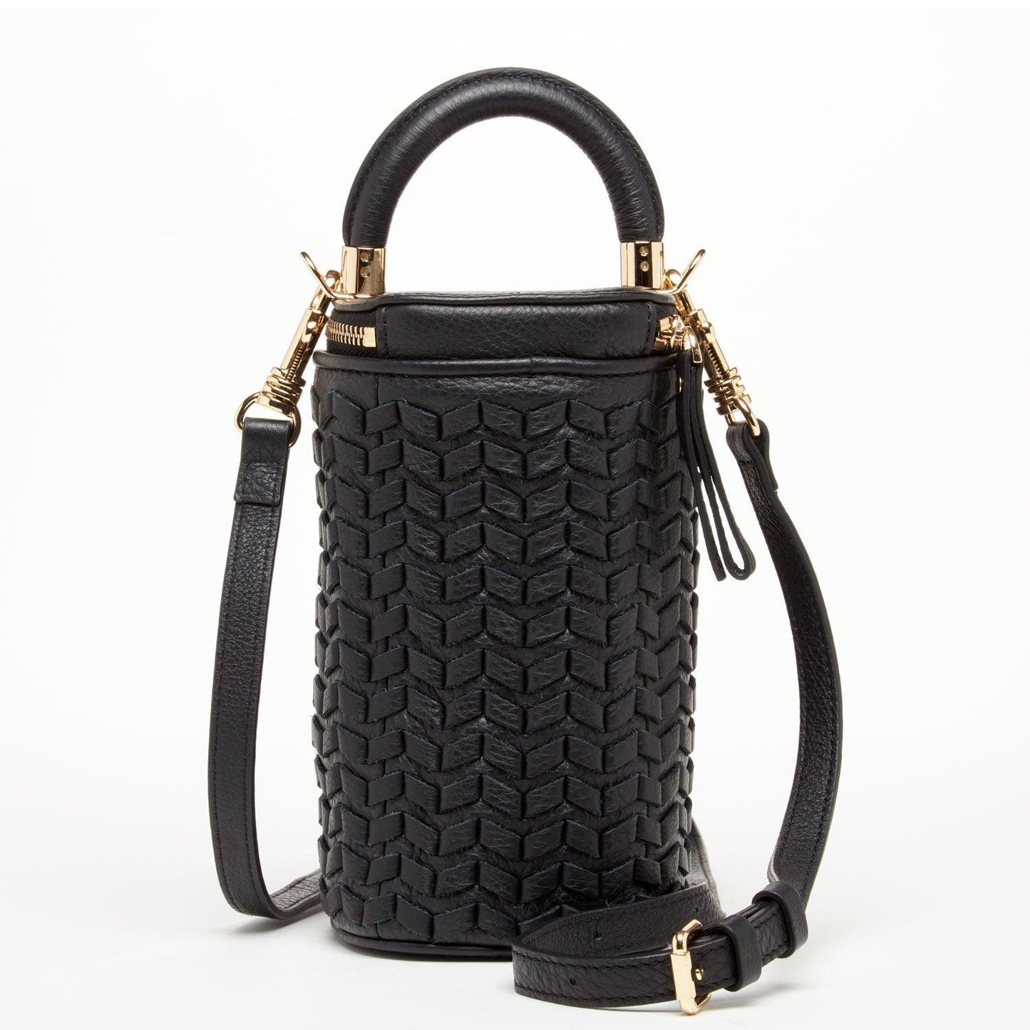 Elsa Black Basket Weave Leather Bag – Limited Edition by SUSU - Purekind Living