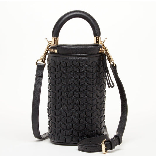 Elsa Black Basket Weave Leather Bag – Limited Edition by SUSU - Purekind Living