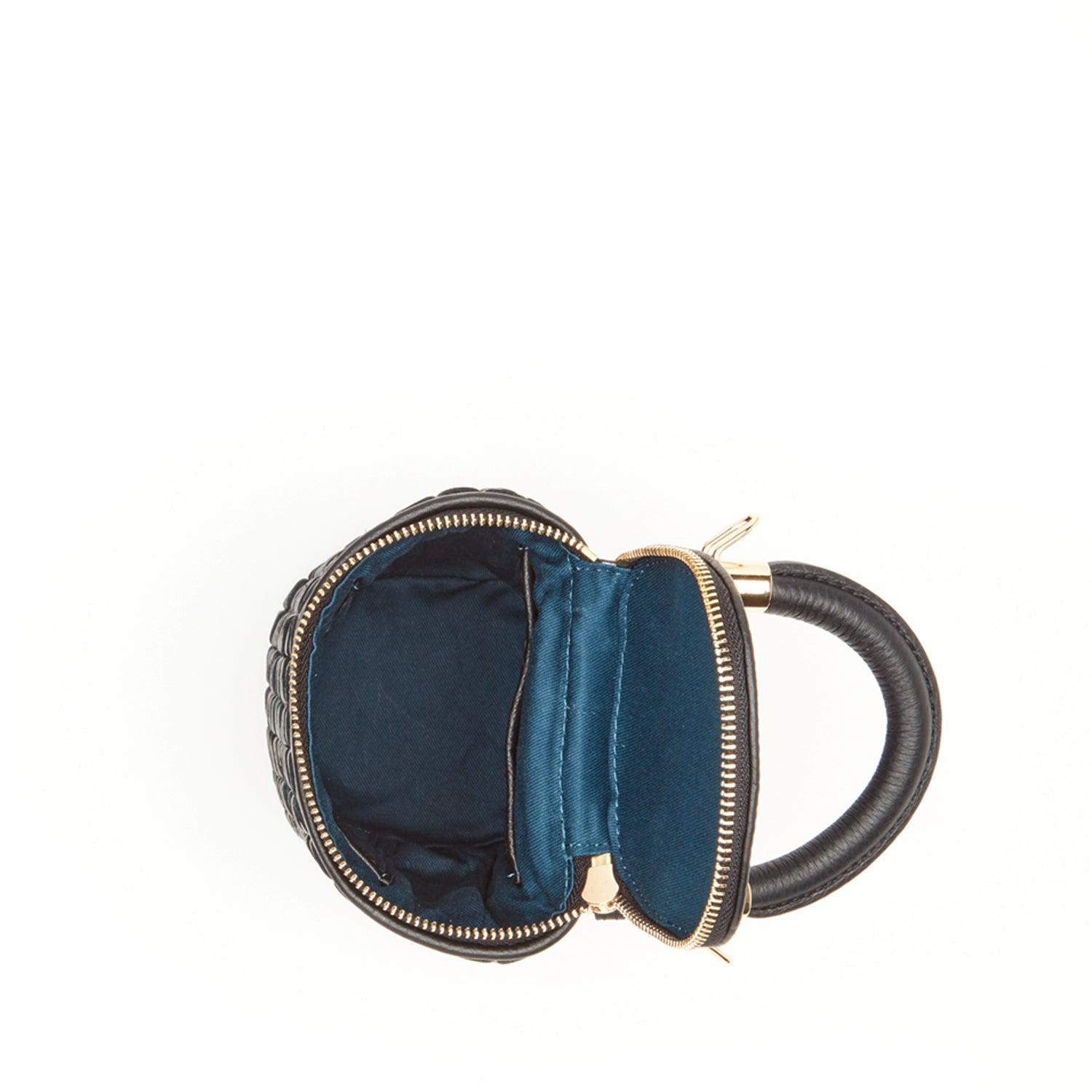 Elsa Black Basket Weave Leather Bag – Limited Edition by SUSU - Purekind Living