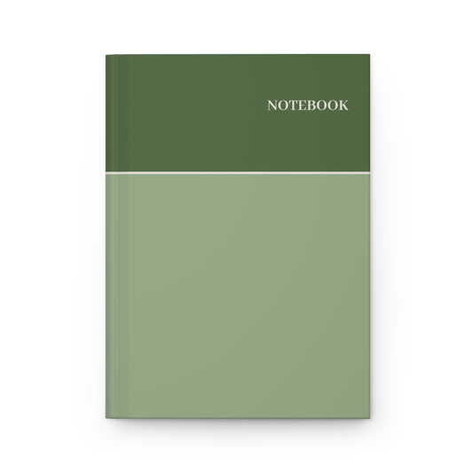 Green & Sage Hardcover Notebook – Lined Journal for Writing