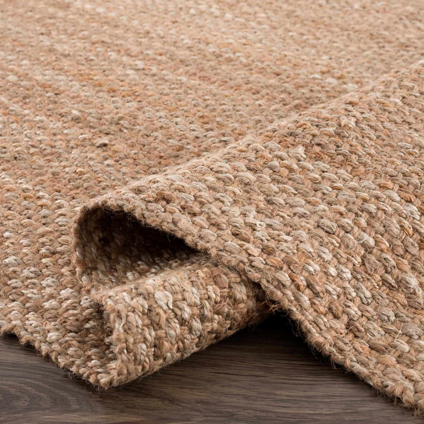 Braided Jute Rug texture showing thick weave in natural jute fibers
