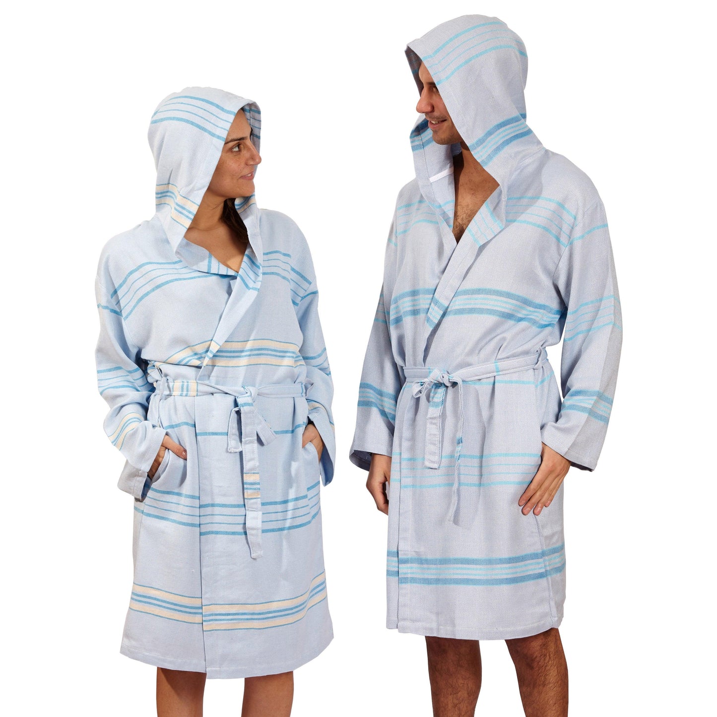 Eco-Friendly Beige Antalya Turkish Bathrobe – Lightweight & Quick-Drying - Purekind Living