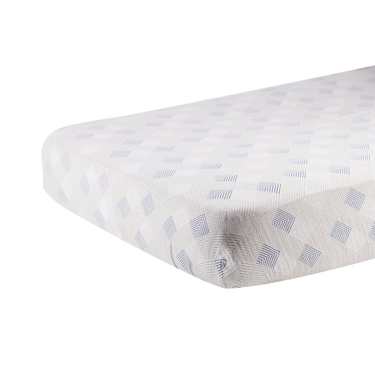 Geometric Cotton Muslin Crib Sheet – Soft, Breathable & Hypoallergenic - Purekind Living