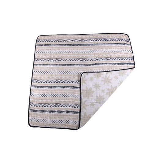Pyramid Boho Fields Muslin Blanket – 100% Natural Cotton Throw - Purekind Living