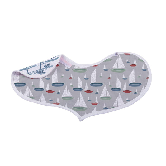 Ocean Tides Reversible Snap Burp Cloth Set – Eco-Friendly & Absorbent - Purekind Living