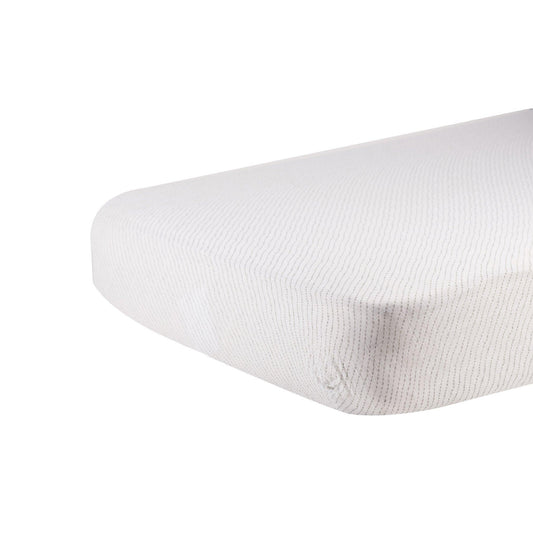 Spotted Wave Cotton Muslin Crib Sheet – Breathable & Hypoallergenic - Purekind Living