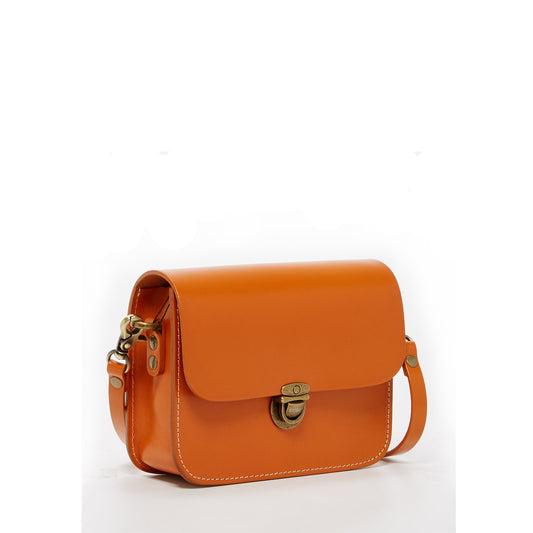 Nanah Cognac Brown Leather Crossbody Bag – Side Angle