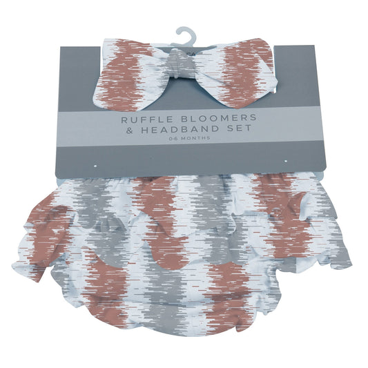 Cotton Ruffle Bloomer and Matching Bow Headband