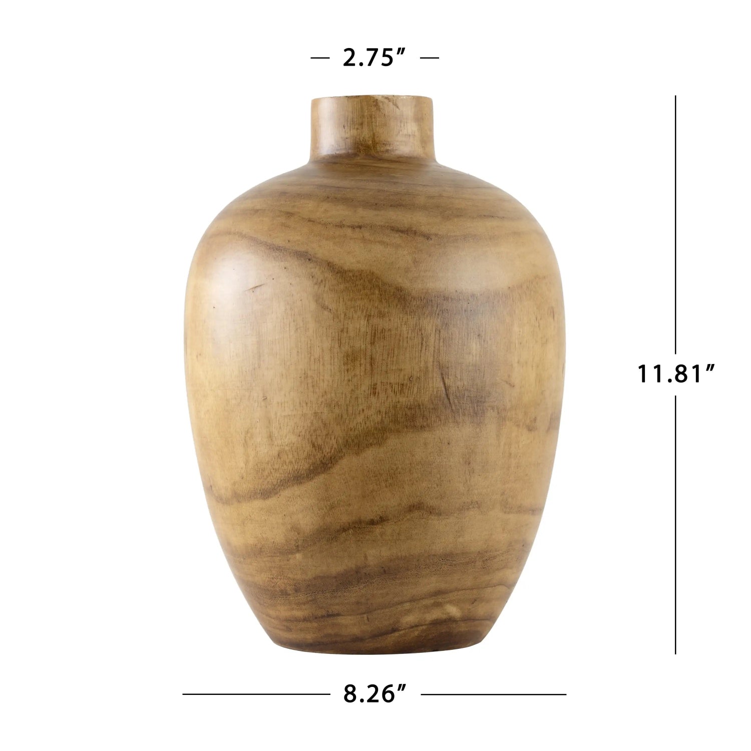 Dimensions of tall decorative wood vase
