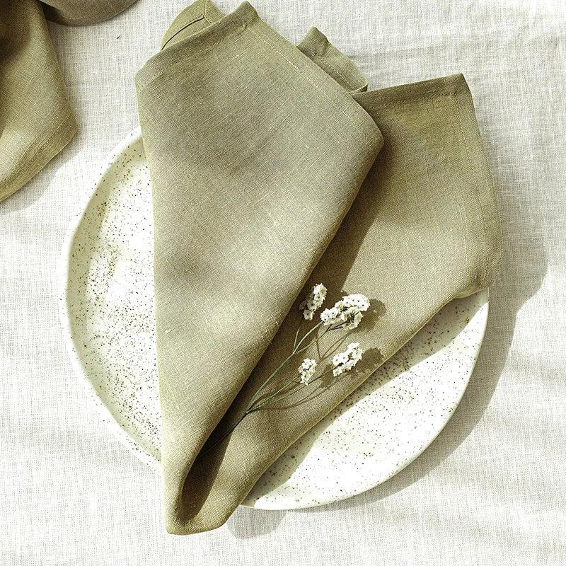 Luxury Handmade Linen Napkins – Set of 4, 100% Pure Linen - Purekind Living
