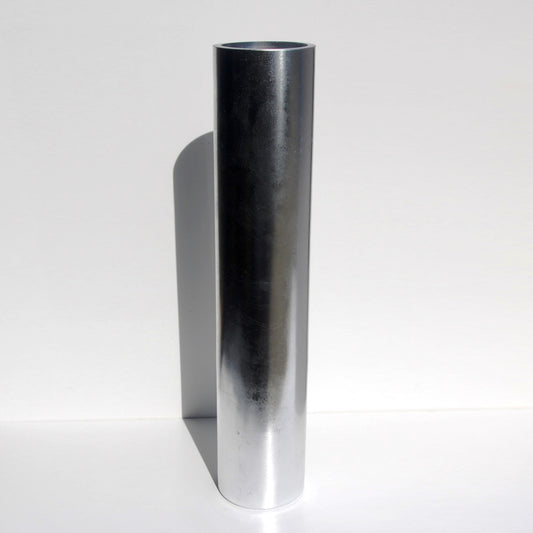GILT 20" Silver Gilded Cylinder Vase – Handcrafted Decorative Accent - Purekind Living