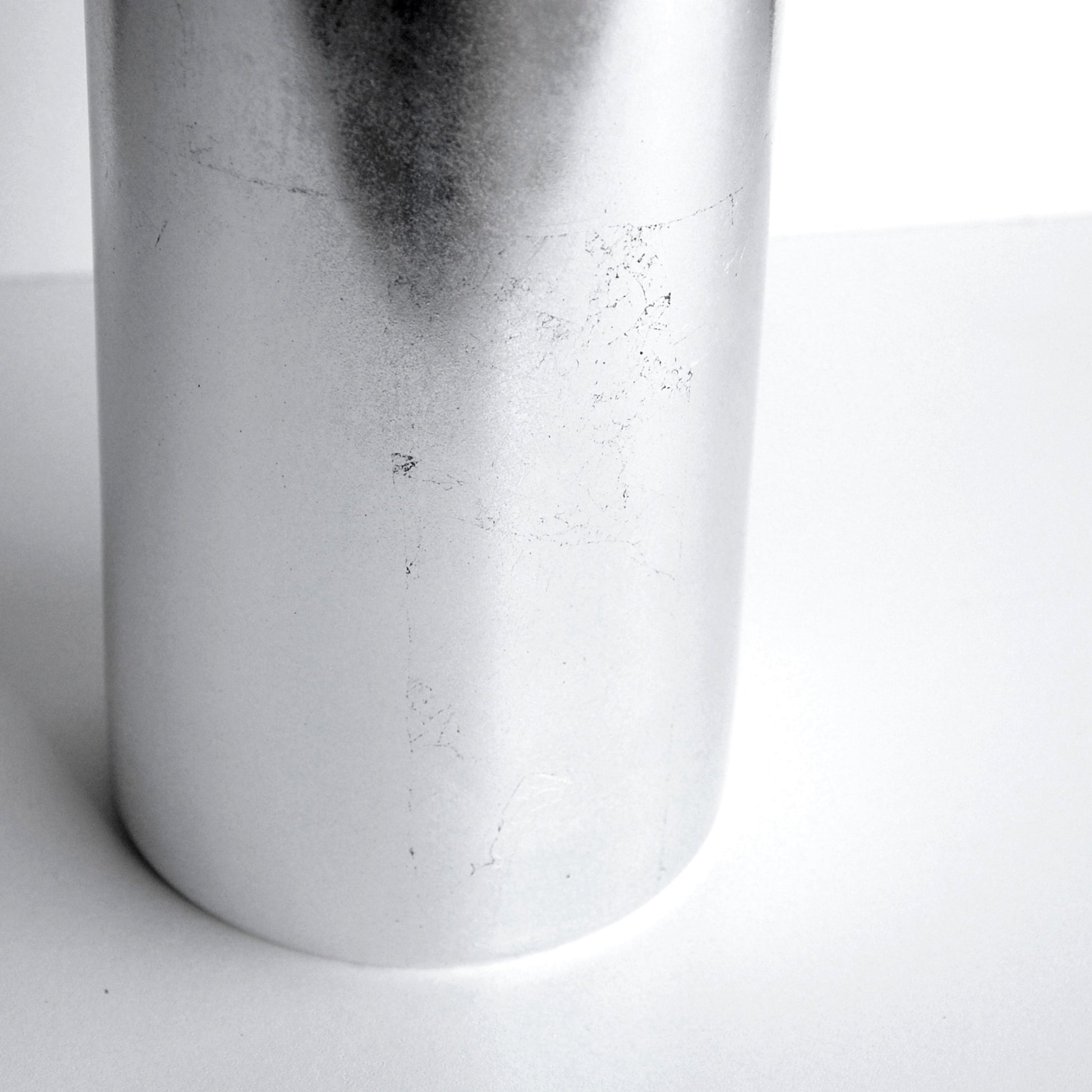 GILT 20" Silver Gilded Cylinder Vase – Handcrafted Decorative Accent - Purekind Living