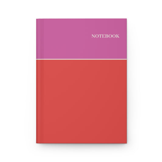 Red & Pink Hardcover Notebook – Lined Journal for Writing
