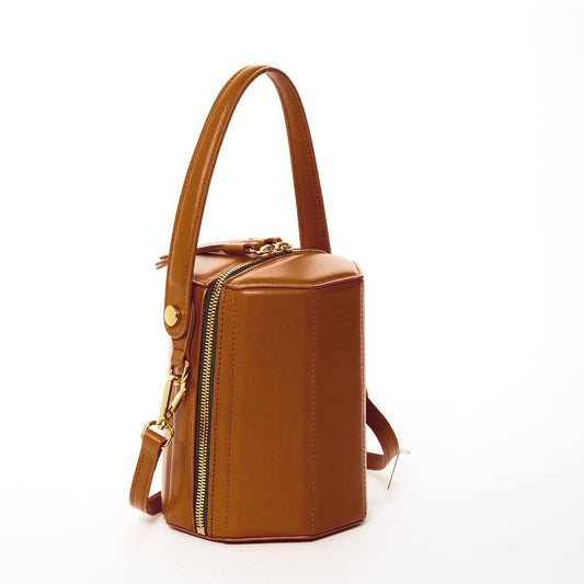 Harper Amber Brown Leather Bucket Bag – Chic & Versatile by SUSU - Purekind Living